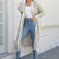 Angel Wings My Shaded Sunshine Multicolored Open Front Fringe Hem Cardigan