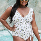 Marina West Swim Float On Ruffle Faux Wrap One-Piece in Daisy Cream