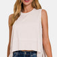 Zenana Another Day Slit High-Low Tank in Ivory