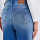 Judy Blue Rae Distressed High Waist Wide Leg Jeans