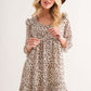 And The Why Wild Thing Leopard Ruffle Hem Woven Mini Dress