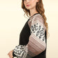 VERY J Steal The Show Printed Long Sleeve Knit Top in Black