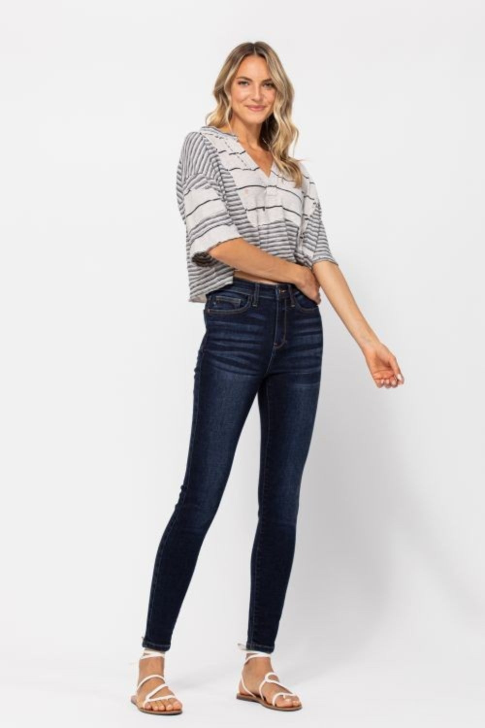 Judy Blue Cari High Waist Handsand Skinny Jeans