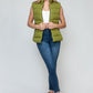 Snobbish Feeling Snug Zip Up Turtleneck Vest with Pockets in Cardamom Seed