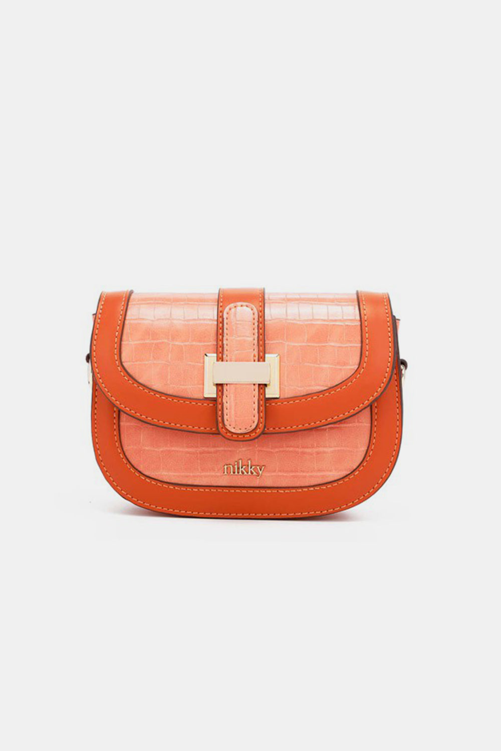 Nicole Lee USA Carrying A Great Mood Croc Embossed Crossbody Bag