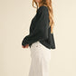 Mable Dolman Days Cropped Sweater in Black