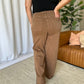 RFM Dawn High Rise Garment Dye Wide Leg Jeans in Coffee