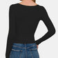 Zenana Center Street Scoop Neck Long Sleeve T-Shirt in Black