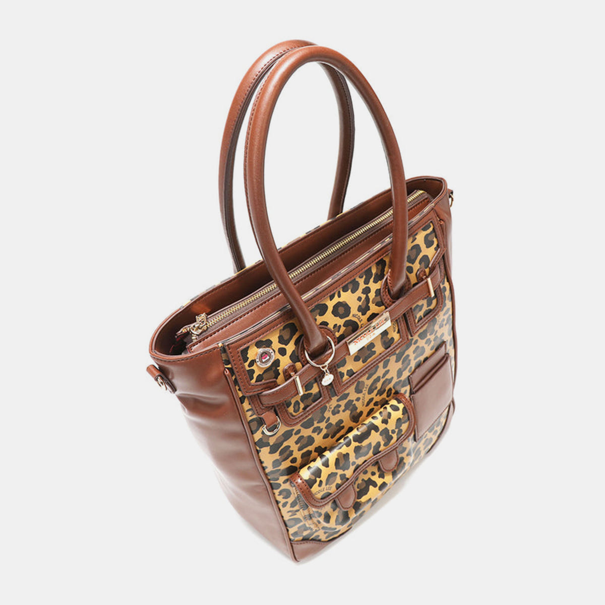 Nicole Lee USA Leopard Around Large Tote Bag