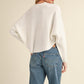 Mable Dolman Days Cropped Sweater in Off White