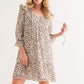 And The Why Wild Thing Leopard Ruffle Hem Woven Mini Dress