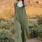 Double Take The Hot Shots V-Neck Sleeveless Jumpsuit with Pockets