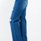 American Bazi Amelia High Waist Distressed Wide Leg Jeans