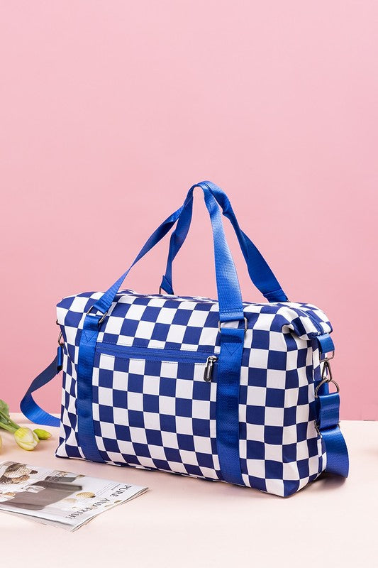 Zenana By My Side Checkered Multi-Pocket Travel Bag