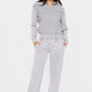 Mono B My Perfect Partner Elastic Waist Fleece Pants with Pockets in Light Gray