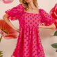 BiBi Who You Are Polka Dot Mesh Puff Sleeve Dress