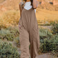 Double Take The Hot Shots V-Neck Sleeveless Jumpsuit with Pockets