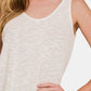 Zenana Soft & Gentle Curved Hem Tank in Ivory