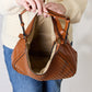 SHOMICO Carrying Heartstrings Weaved Vegan Leather Handbag