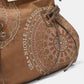 Nicole Lee USA Free Spirit Side Braided Tassel Inlaid Rhinestone Embroidery Hobo Bag