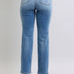 Judy Blue Jackie Vintage Wash Thermal Straight Jeans