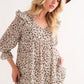 And The Why Wild Thing Leopard Ruffle Hem Woven Mini Dress