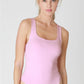 NIKIBIKI Pink Rosé Square Neck Wide Strap Seamless Bodysuit