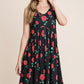 BOMBOM Give Me Roses Floral Ruched Tank Dress