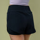 White Birch Every Little Thing High Waisted Knit Shorts in Black