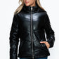 How Dare U Embrace The Chill Pocketed Zip Up Puffer Jacket with Removable Hood in Black