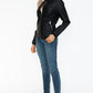 Snobbish A Wild Ride Faux Leather Biker Jacket with Side Zip Pockets in Black