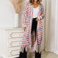 Angel Wings My Shaded Sunshine Multicolored Open Front Fringe Hem Cardigan