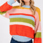 SAGE + FIG Feeling Cozy, Looking Cute Color Block Dropped Shoulder Sweater