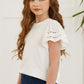 Olivia's Girls Flutter Sleeve T-Shirt