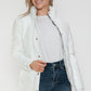 YMI Cozy Perfection Pocketed Zip Up Turtleneck Puffer Jacket in White