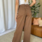 RFM Dawn High Rise Garment Dye Wide Leg Jeans in Coffee