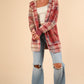 VERY J Where We Goin' Long Sleeve Hooded Jacket in Fuzzy Plaid