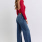 Judy Blue Nina Raw Hem Mid Rise Jeans