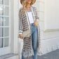 Angel Wings My Shaded Sunshine Multicolored Open Front Fringe Hem Cardigan