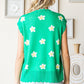 First Love Golden Days Flower Pattern Sweater Vest