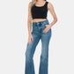 Judy Blue Sidney Tummy Control Cut Hem Flare Jeans