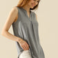 Ninexis Backyard Lights Notched Neck Sleeveless Top
