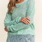 J.NNA Lace Knit Beauty Long Sleeve Knit Top