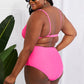 Marina West Swim Take A Dip Twist High-Rise Bikini in Pink