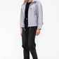 How Dare U My Favorite Layer Drawstring Hem PU Leather Zip Up Jacket in Lilac