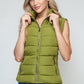 Snobbish Feeling Snug Zip Up Turtleneck Vest with Pockets in Cardamom Seed