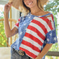 BiBi Young, Wild and Free American Flag Short Sleeve T-Shirt