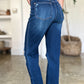 Judy Blue Nana High Waist Rigid Magic Heavy Destroy Straight Jeans
