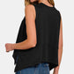 Zenana Another Day Exposed Seam Slit Tank in Black