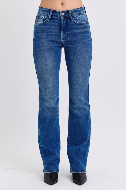 Judy Blue Bianca Run Mid-Rise Bootcut Jeans with Thermal Lining